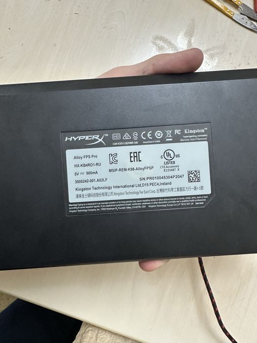 HyperX alloy fps pro (красные свичи)