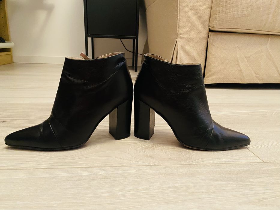 Botine piele naturala Zara Basic