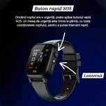 Smartwatch copii. SIM 4G. Localizare GPS. Foto. Apel/Mesaje/Chat.Negru