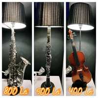 Vand veioze (instrumente reale) saxofon, vioara, clarinet