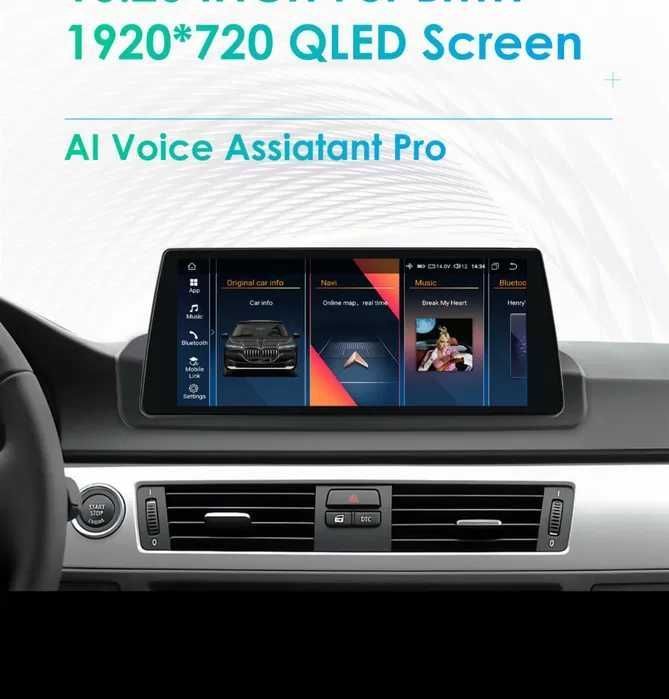 Navigatie Android BMW e90 e91 e92 e93 - carplay wireless qled 2-4GB