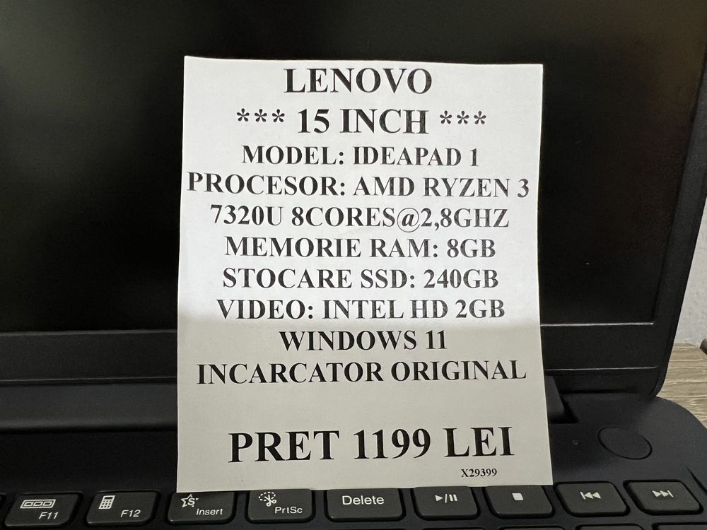 Amanet Royal CB : Lenovo IdeaPad 1 \ Ryzen 3 \ 8GB RAM \ SSD 240