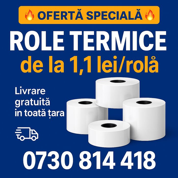 Role termice – de la 1,1 lei/rolă | Livrare gratuită în toată țara