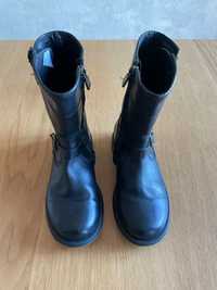 Ghete / biker boots / cizme piele BELSTAFF negre masura 32 - ca noi