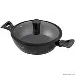 Oala cu capac din aluminiu, manere din bachelin, 28cm, 3.5l, negru,