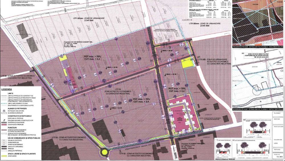 Vand teren intravilan 9.000 mp / 55 ml * Zona Industriala Vest Sibiu