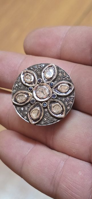 Inel safire si diamante