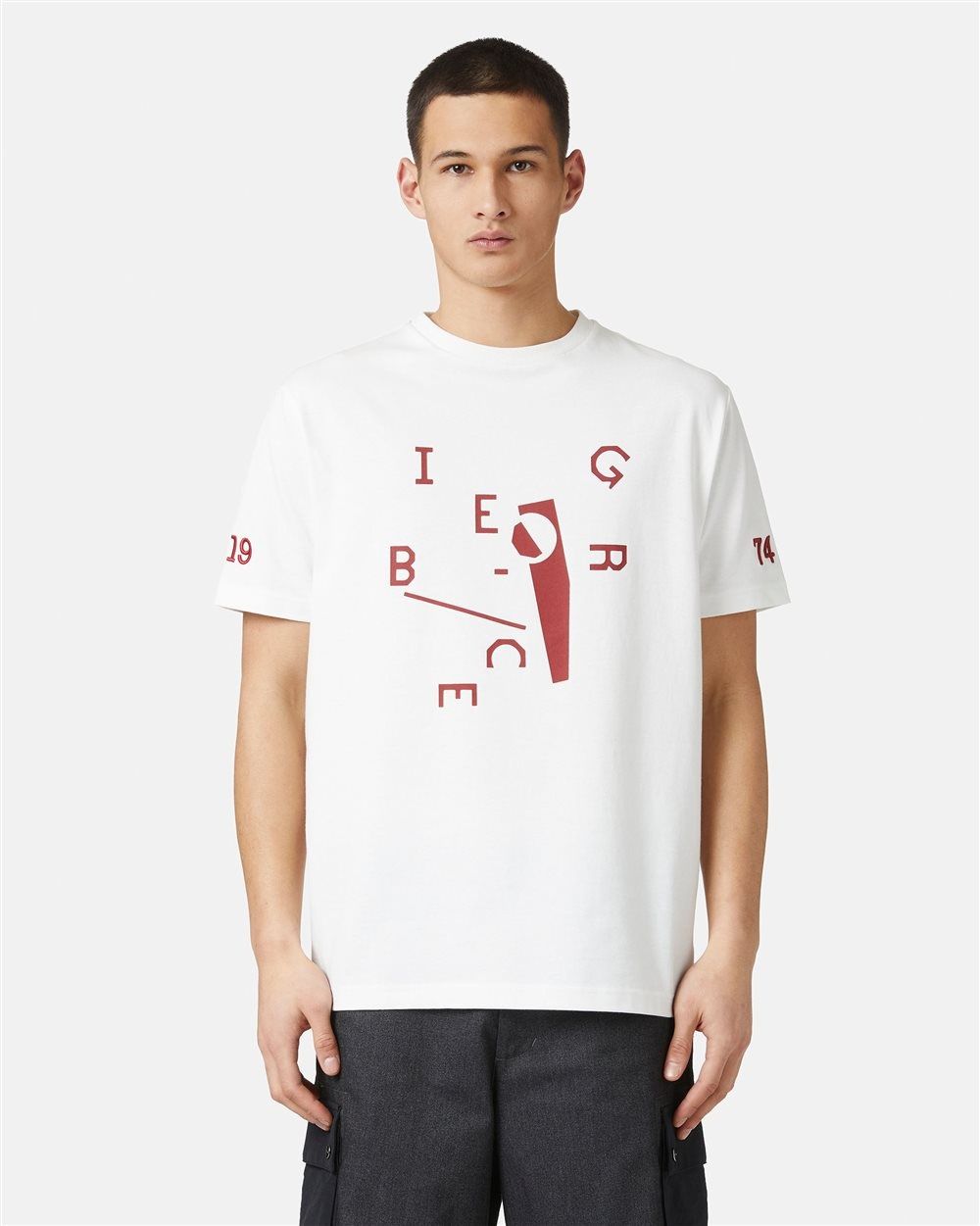 Мъжка тениска T-shirt with Iceberg lettering print detail
