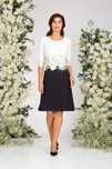 Rochie casual alb negru