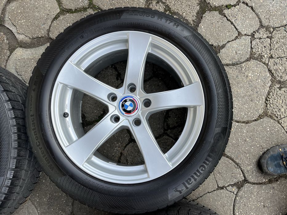 Jante aliaj 5x120mm, anvelope iarna 225/55 R17, BMW F10, F11, E60, X1