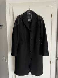 Черно палто с вълна, марка Kensol