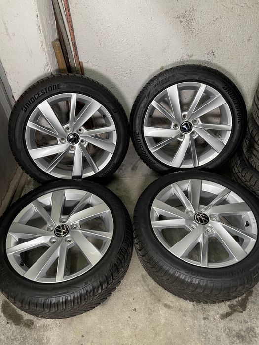 Jante vw originale iarna golf 8/e-golf Bridgestone DOT 2021 205/50r17