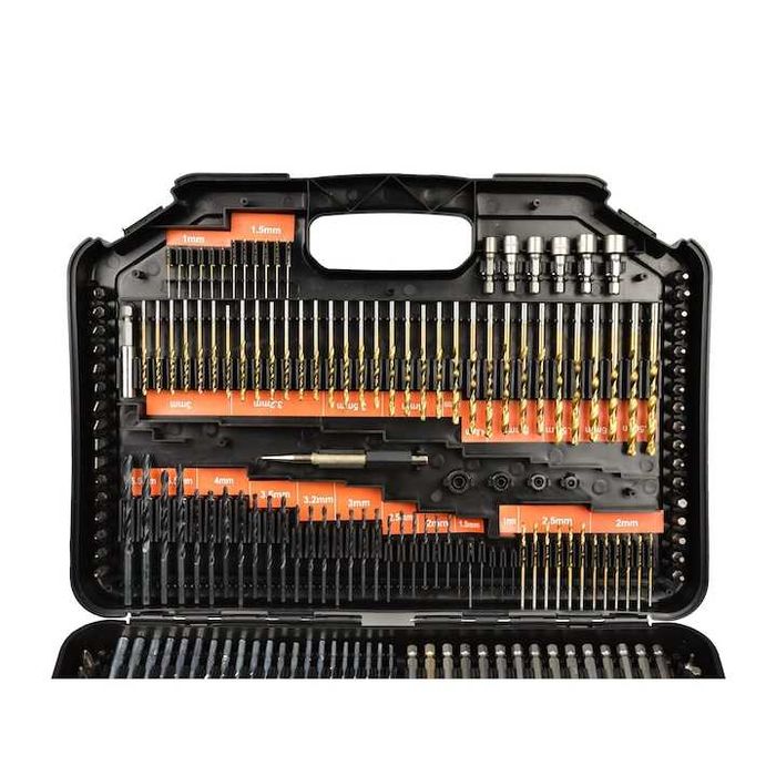 Set de 246 burghie pentru surubelnita cu cutie de depozitare,nou