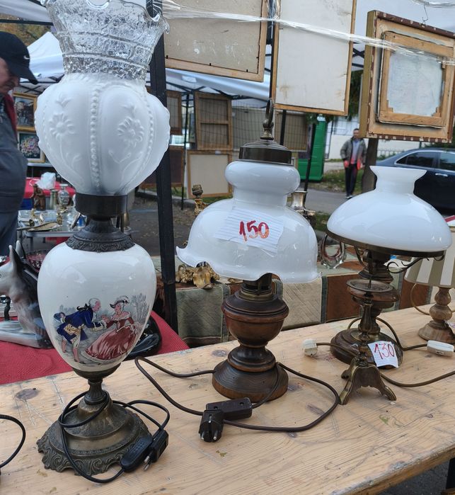 Veioză eleganta bronz și portelan: stil baroc, calitate germană