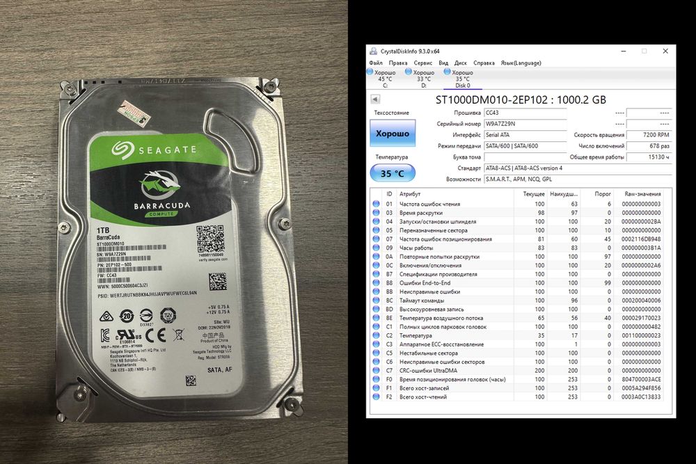 Продам б.у. HDD жесткие диски 500GB / 1TB / 2TB / 4TB
