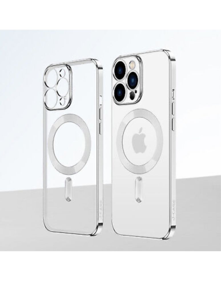Husa Border Iphone 13/14/15/16E/PRO/MAX Incarcare Magnetica Spate Clea