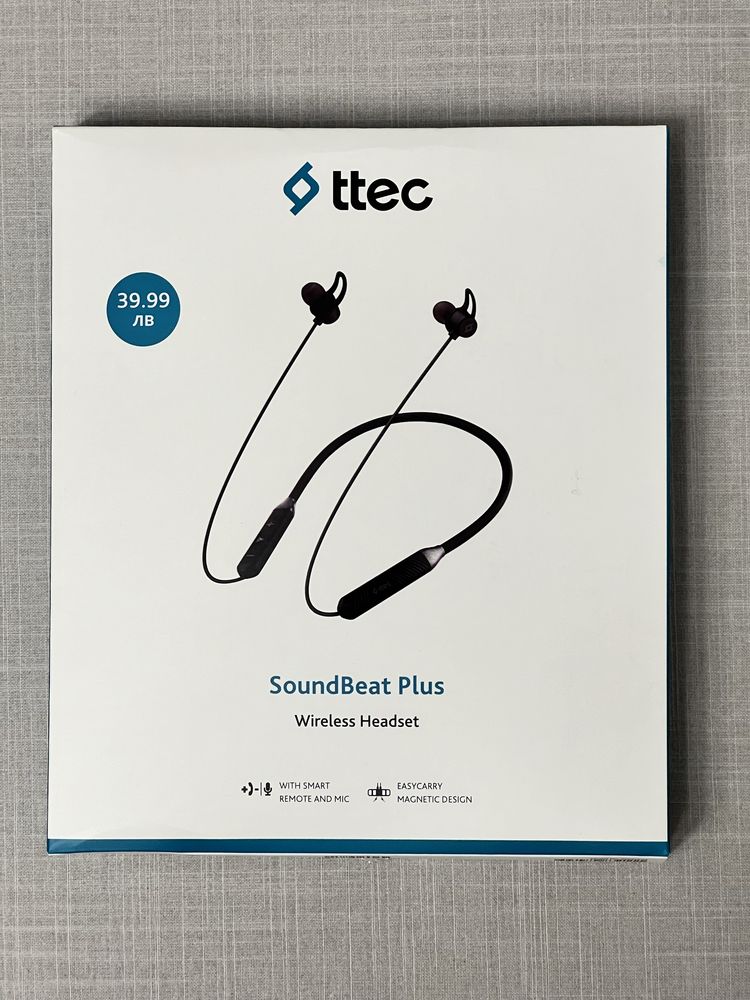 Безжични Bluetooth слушалки SoundBeat Plus ttec – Черни