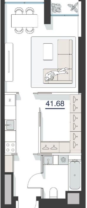 Срочно продаётся квартира 41,68 в Nest One 2/12/23