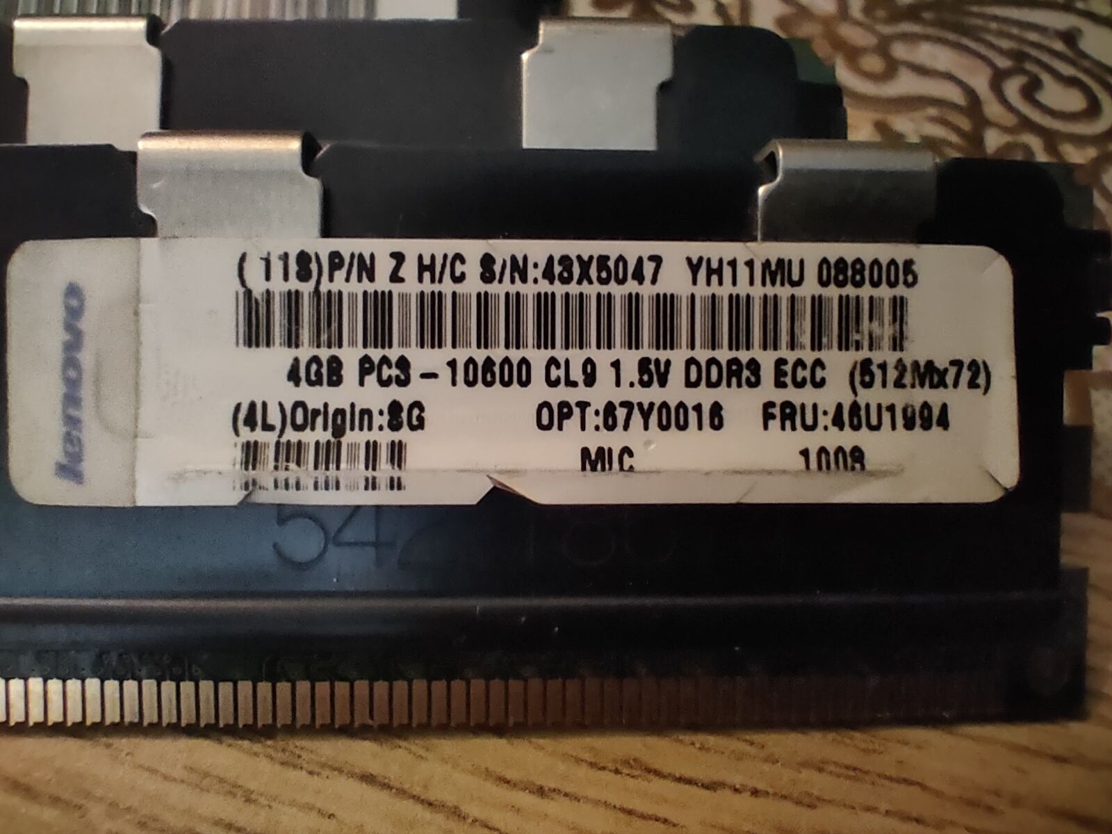 Lenovo Ram 4 x 4 GB DDR3