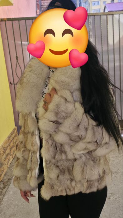 Vand haina de blana naturala de vulpe argintie