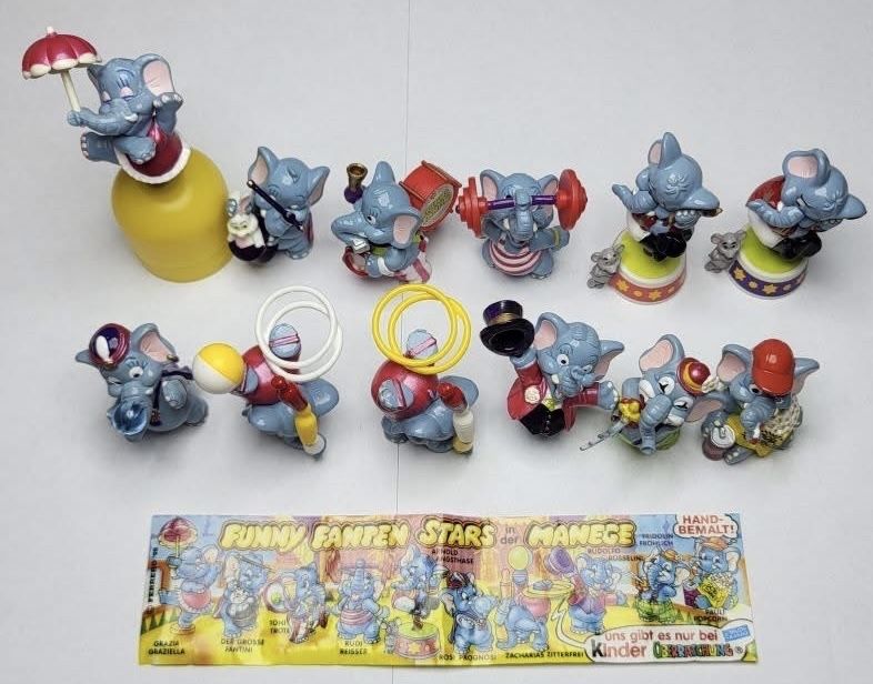 Elefantii la circ colectie completa kinder ferrero anii 90