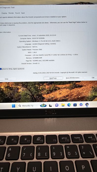 Laptop Dell Precision 3560 i.7 1185G7 32 GB RAMI
