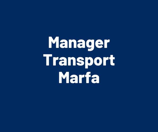 Manager Transport Marfa - persoana desemnata A.R.R.