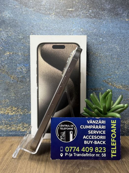 Iphone 15 pro/128gb/2 Ani Garantie Centrul de Telefoane/rate