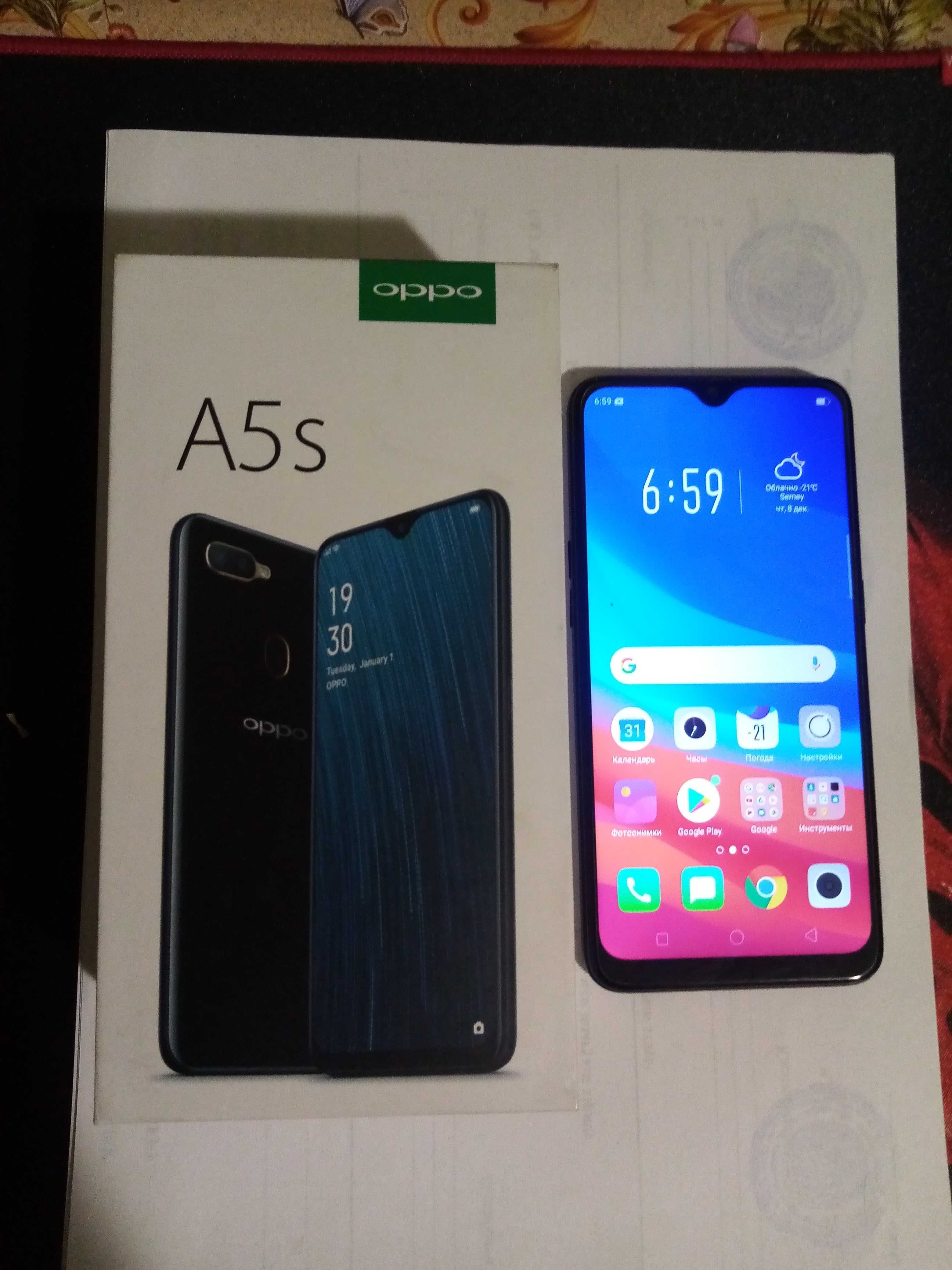 Смартфон марки "OPPO A5S" Black