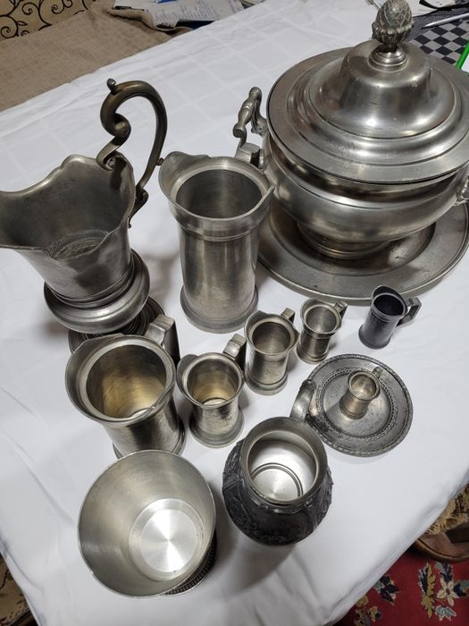 Pahare,carafă,bol zinc