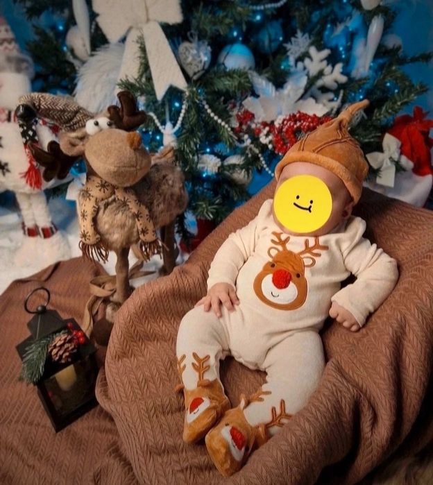 Salopetica bebe Craciun