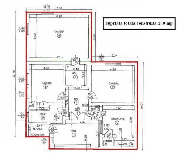 Casa plus teren suprafata totala 927 mp, PLOIESTI, str. 13 Decembrie.