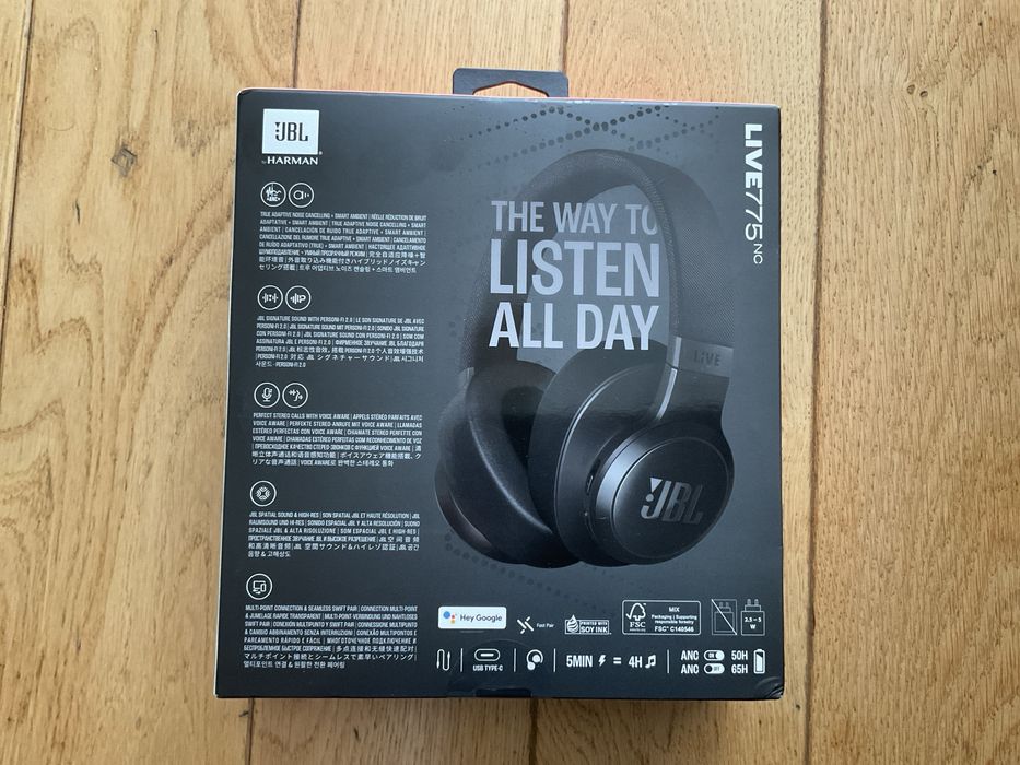 Casti audio wireless over-ear JBL LIVE 770NC, True Adaptive NC,