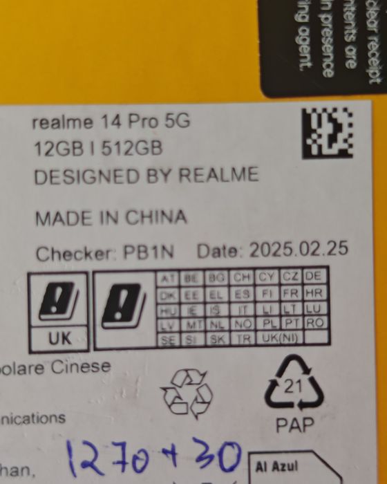 Realme 14 Pro, 12/512 GB, Nou, Garanție
