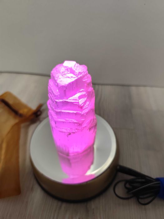 Disc masa rotativa electri cu LED cu motoras cu piatra cristal