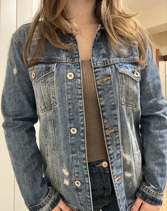 Дамско дънково яке Stradivarius размер S