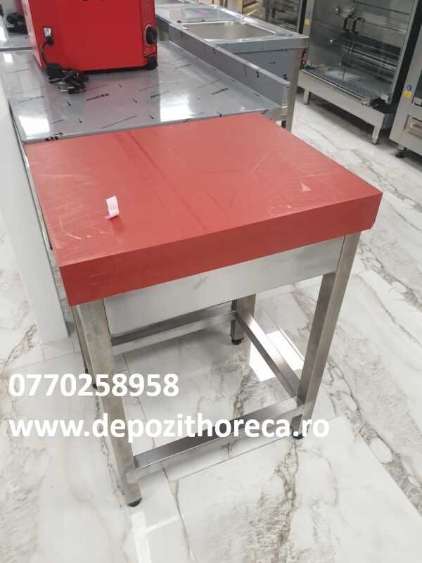 Butuc carne cu blat din polietilena 500x600x850mm