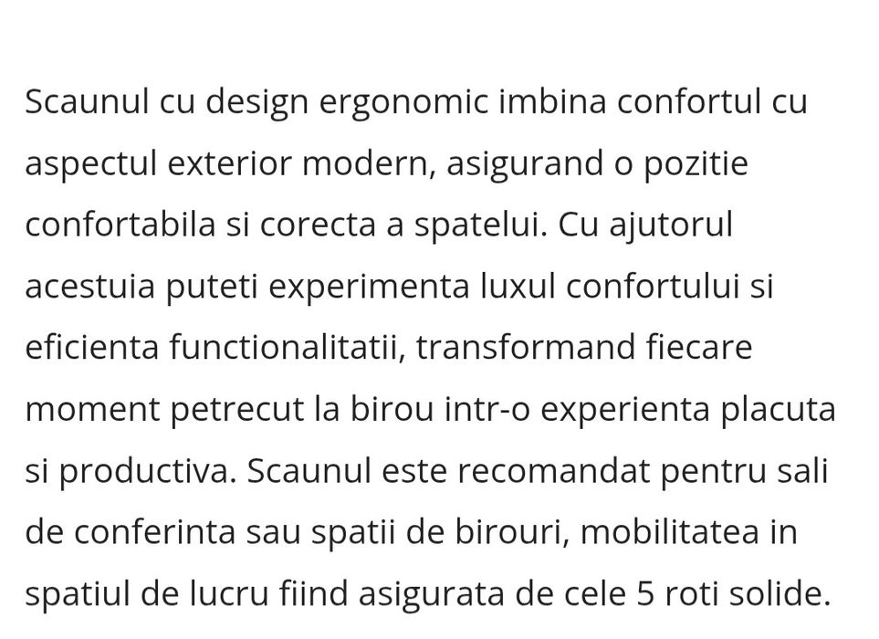 Vând scaun ergonomic nou