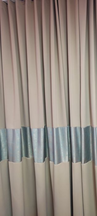 Завеси от качествен блекаут декориран с жакард,пясочен цвят