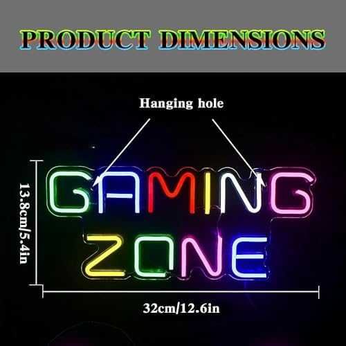 Нова Led 32 см Gaming Zone неонова лампа USB декор за геймъри стая дом