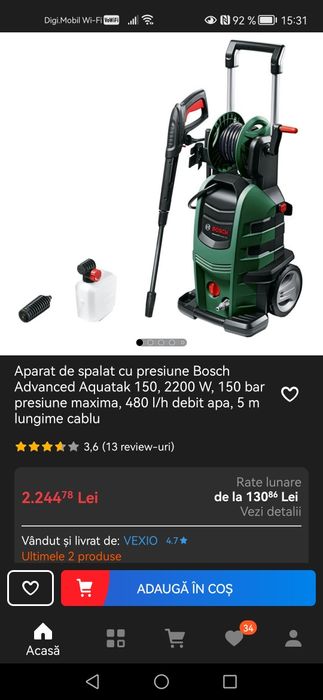 Bosch aquatak 150, 150 bari, in garantie