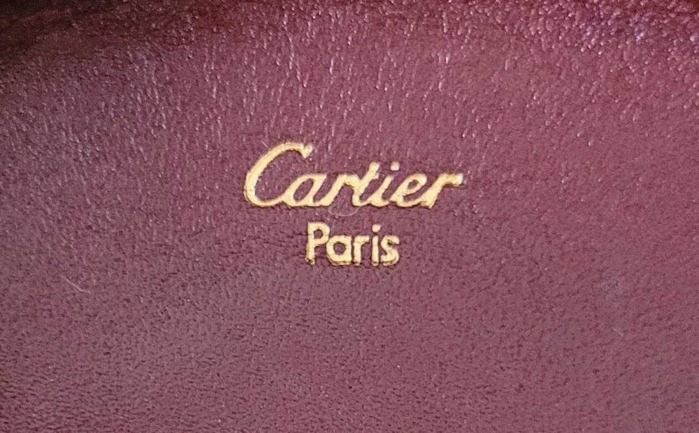 Portofel Original CARTIER Les Must de Cartier Leather Bordeaux Flip