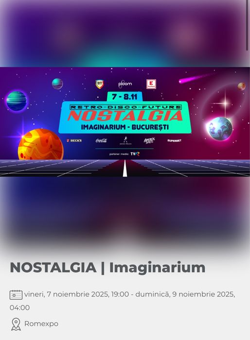 Bilet Nostalgia Imaginarium GA- abonament 2 zile