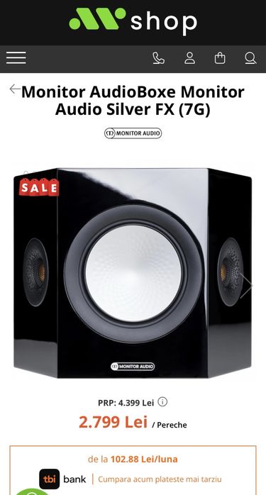 Boxe Monitor Audio Silver FX Bipolare