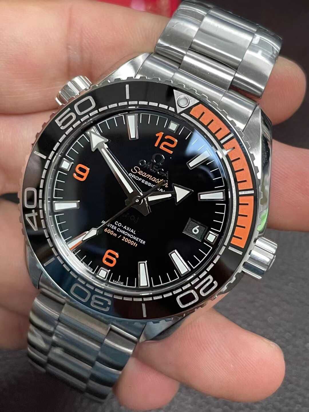 Omega seamaster planetocean сребрист/оранж
