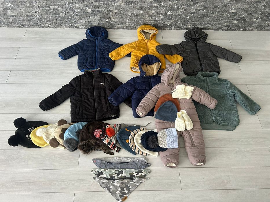Детски зимни якета и шапки