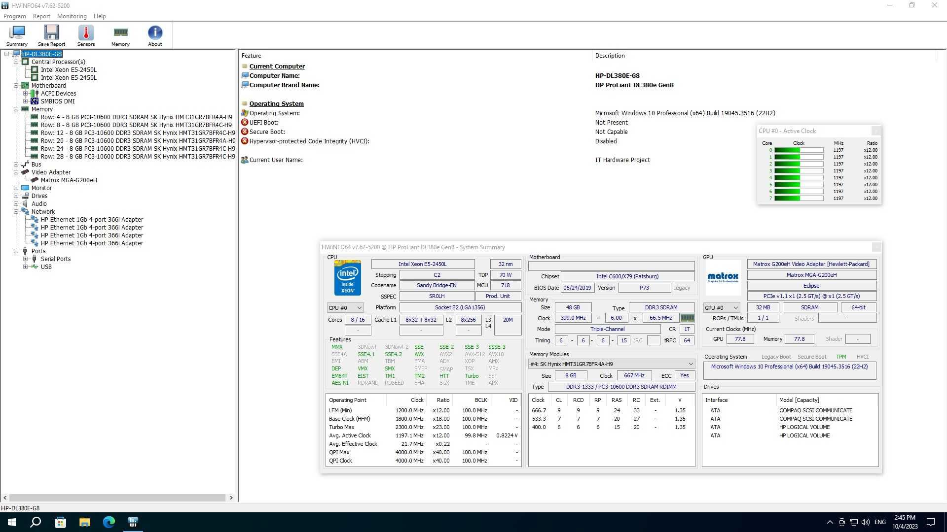 HP PROLIANT DL380E G8, 14xLFF, 2xIntel Xeon OctaCore  E5-2450L