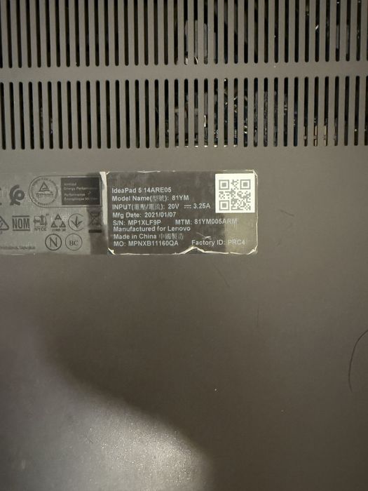 Laptop Lenovo IdeaPad 5 14ARE05 pentru piese