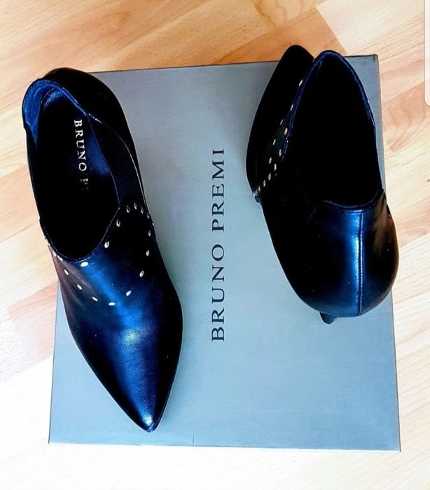 Botine Bruno Premi,piele naturala,accesorii metalice aurii