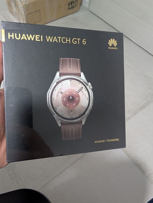 Smartwatch Huawei Watch GT 6, 46MM, Grey Composite Leather Strap